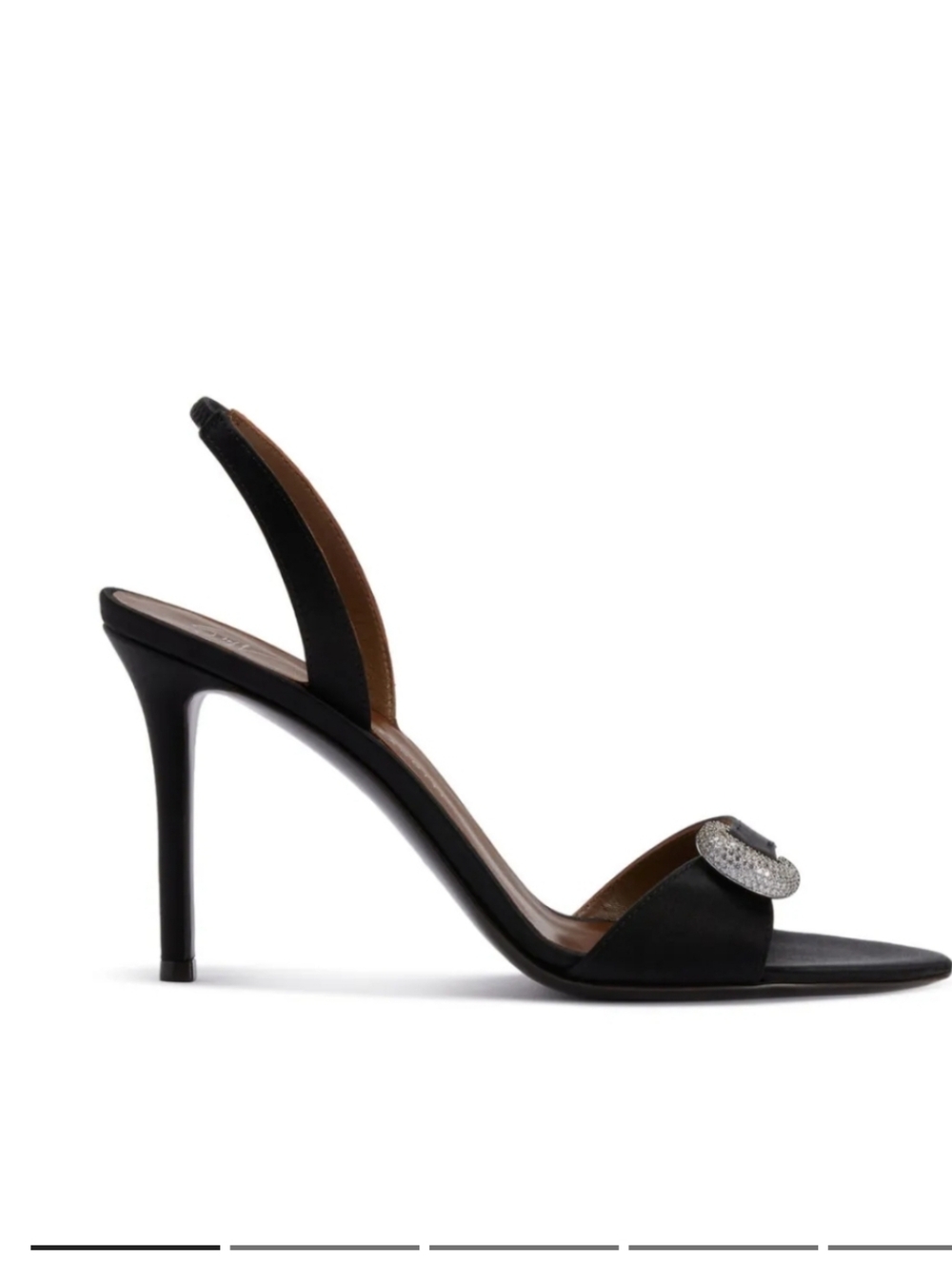 Giuseppe Zanotti Black Crystal Crescent-Embellished Sandals - Picture 2 of 2